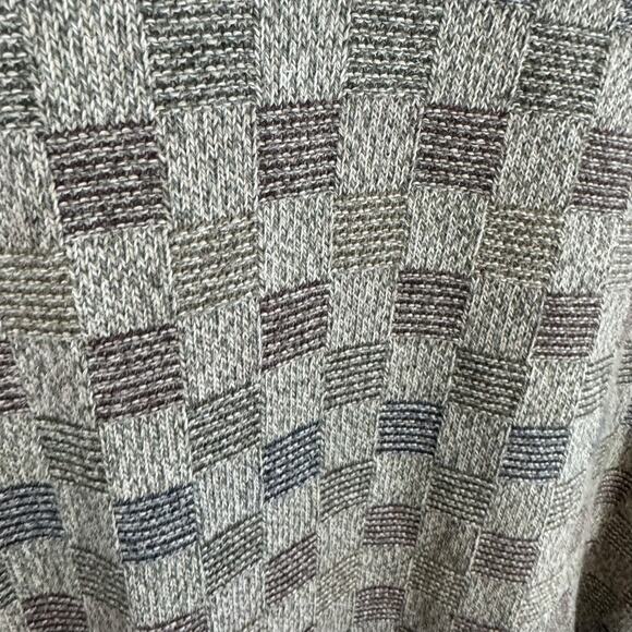 Joseph & Feiss International Vintage Cotton Checkered Pullover Sweater Men's XXL - Picture 3 of 5